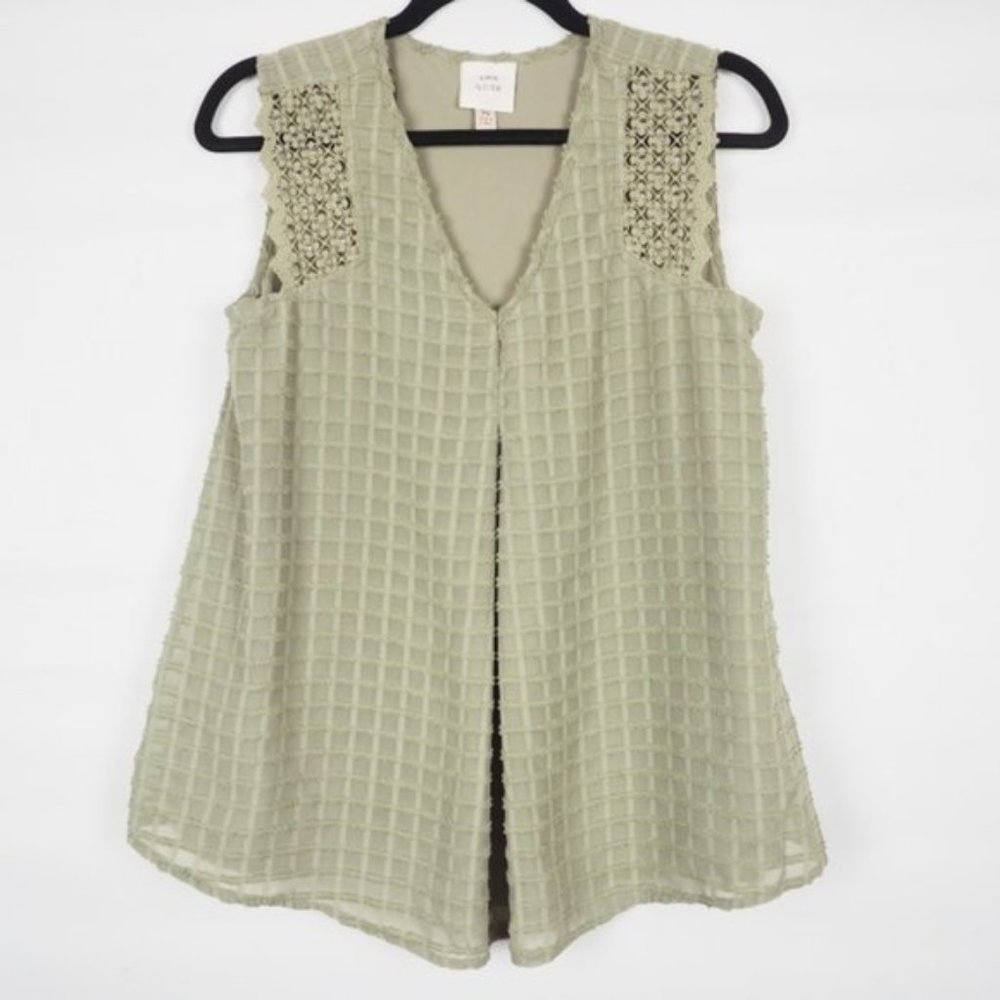 Knox Rose Sleeveless Blouse Olive Size XS